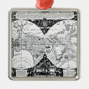 Adorno Metálico Mapa del mundo