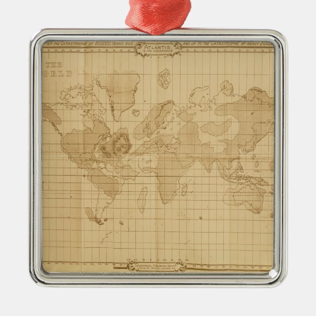 Adorno Metálico Mapa del mundo (Frente)