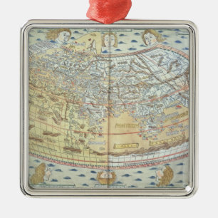 Adorno Metálico Mapa del mundo 2