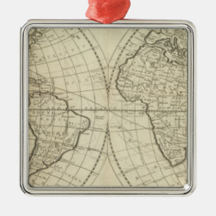 Adorno Metálico Mapa del mundo 2