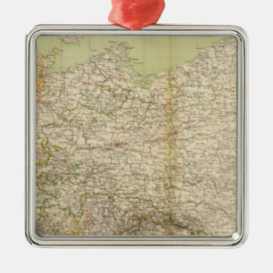 Adorno Metálico Mapa del norte del atlas de Alemania