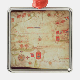 Adorno Metálico Mapa del Océano Atlántico, c.1550