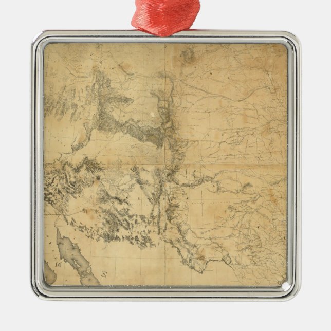 Adorno Metálico Mapa del territorio de los Estados Unidos (Frente)