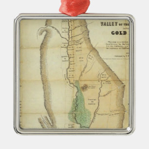 Adorno Metálico Mapa del valle de la Sacramento
