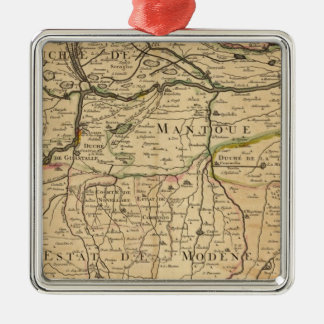 Adorno Metálico Mapa del valle del río Po