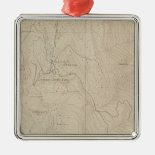 Adorno Metálico Mapa especial del atlas del parque de Tourtelotte
