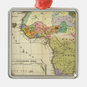 Adorno Metálico Mapa etnográfico de África