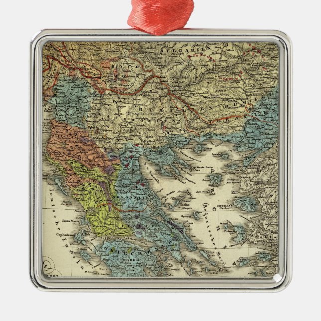 Adorno Metálico Mapa etnográfico del imperio otomano (Frente)