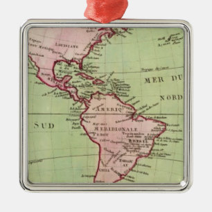 Adorno Metálico Mapa físico de las Américas