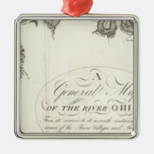 Adorno Metálico Mapa General Del Río Ohio