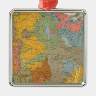 Adorno Metálico Mapa geológico de EE.UU.