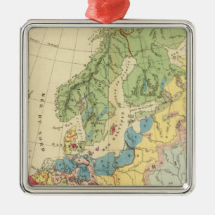 Adorno Metálico Mapa geológico de Europa
