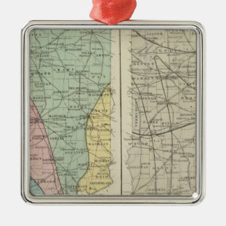 Adorno Metálico Mapa geológico de Indiana