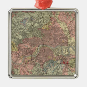 Adorno Metálico Mapa geológico de Londres