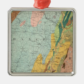 Adorno Metálico Mapa geológico de New Hampshire 2