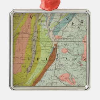 Adorno Metálico Mapa geológico de New Hampshire 3