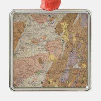Adorno Metálico Mapa geológico de New Hampshire 4