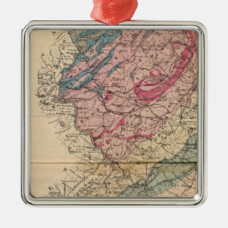 Adorno Metálico Mapa geológico de New Jersey