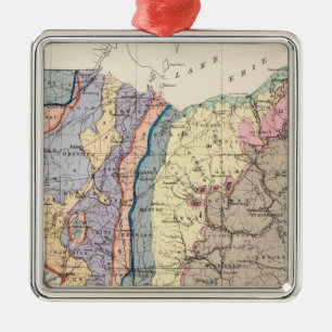 Adorno Metálico Mapa geológico de Ohio