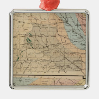 Adorno Metálico Mapa geológico del estado de Iowa