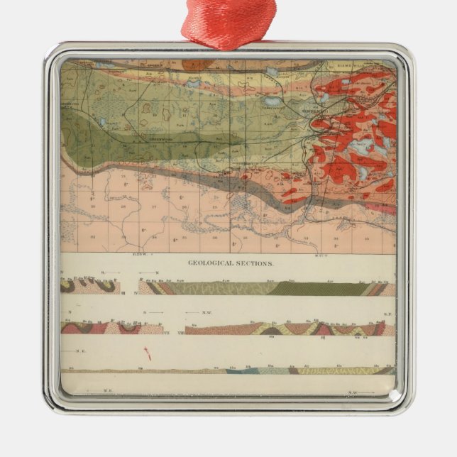 Adorno Metálico Mapa geológico general del distrito de la Marqueta (Frente)