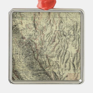 Adorno Metálico Mapa Geomorphic, California, Nevada