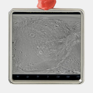 Adorno Metálico Mapa global de la luna Dione de Saturn