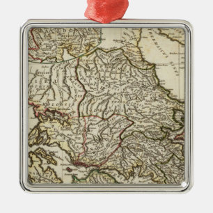 Adorno Metálico Mapa griego antiguo