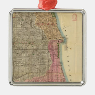 Adorno Metálico Mapa guía de Blanchard en Chicago