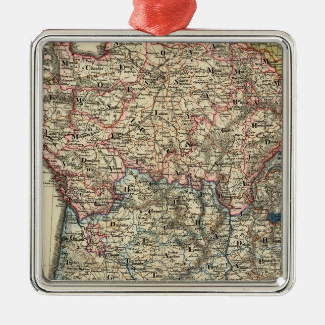 Adorno Metálico Mapa lingüístico de Francia (Frente)