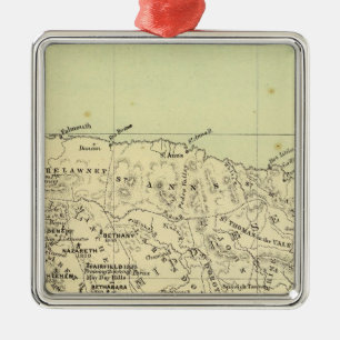 Adorno Metálico Mapa litografiado de Jamaica