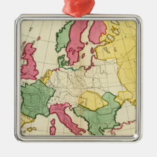 Adorno Metálico Mapa llano Europa