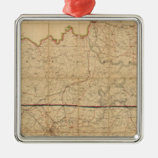 Adorno Metálico Mapa militar de los estados de Kentucky