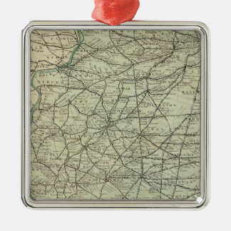 Adorno Metálico Mapa oficial del ferrocarril de Illinois