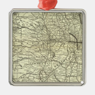 Adorno Metálico Mapa Ohio y ferrocarril de Mississippi