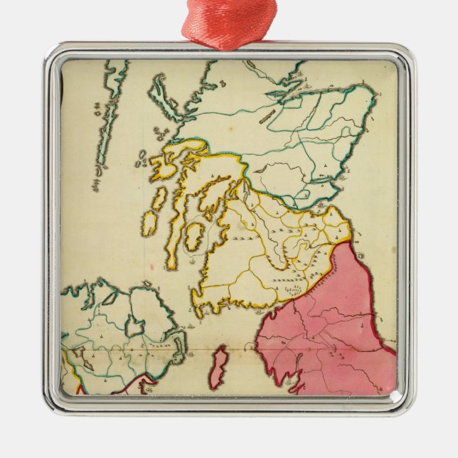 Adorno Metálico Mapa plano Islas Británicas (Frente)