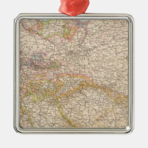 Adorno Metálico Mapa político de Alemania
