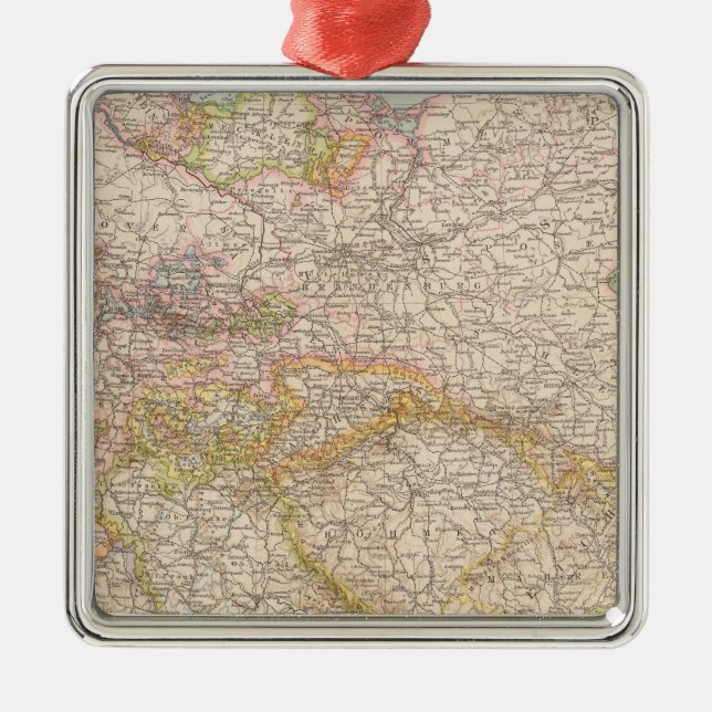 Adorno Metálico Mapa político de Alemania (Frente)