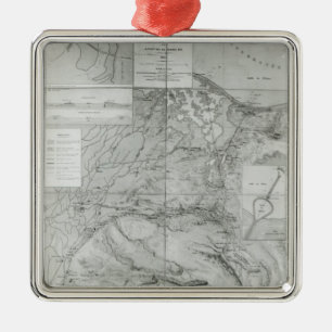 Adorno Metálico Mapa preparatorio del canal de Suez, 1855