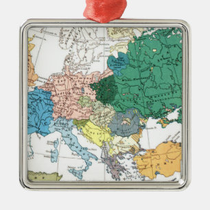 Adorno Metálico Mapa racial de Europa
