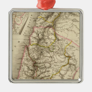 Adorno Metálico Mapa religioso del atlas de Oriente Medio