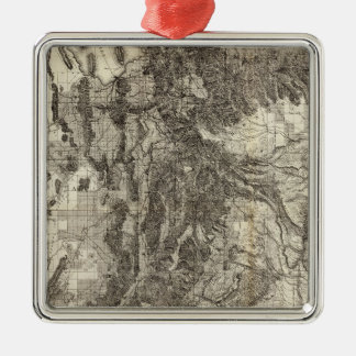 Adorno Metálico Mapa seccional del oeste nuevo y topográfico de