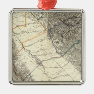 Adorno Metálico Mapa Topográfico de California Central