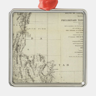 Adorno Metálico Mapa topográfico de Nevada y de Arizona