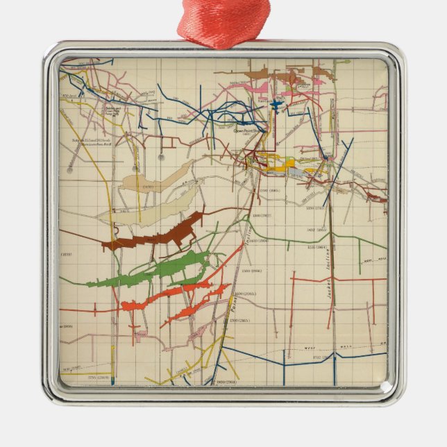Adorno Metálico Mapas de minas de comarca número VI (Frente)