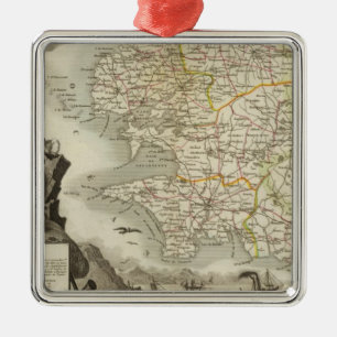 Adorno Metálico Mapas del atlas del ilustracion