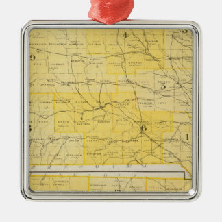 Adorno Metálico Mapas del estado de Iowa