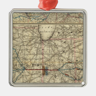 Adorno Metálico Mapas que muestran la Indiana