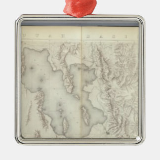 Adorno Metálico Mapas topográficos compuestos IV