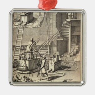 Adorno Metálico Maquinaria contraincendios, de un libro en